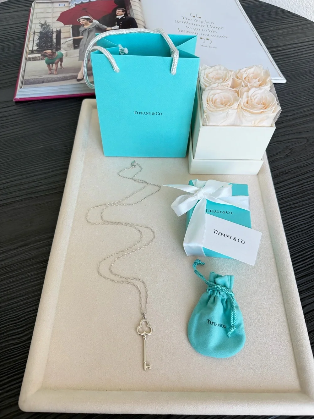 Tiffany & Co. Large Key Necklace Sterling Silver 36”  $700
